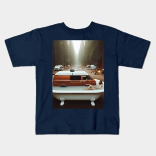 Funny Camping Present - Cleaning My Camper Van Kids T-Shirt